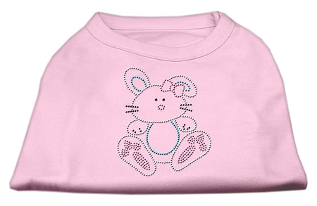 Bunny Rhinestone Dog Shirt Light Pink Lg (14)