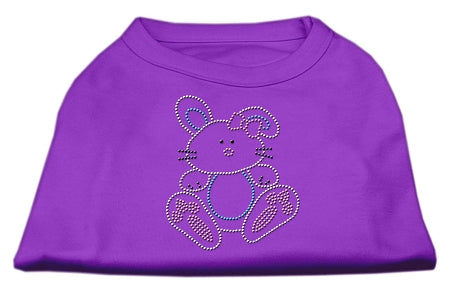 Bunny Rhinestone Dog Shirt Purple XS (8)