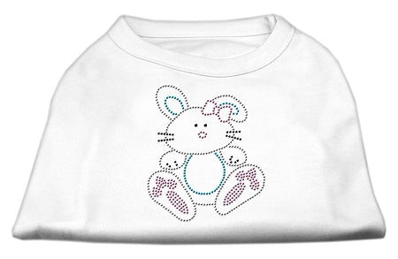 Bunny Rhinestone Dog Shirt White XXL (18)